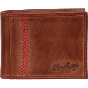 Rawlings Men’s Bifold Wallet Collection(Brown | Baseball Seam Stitch)