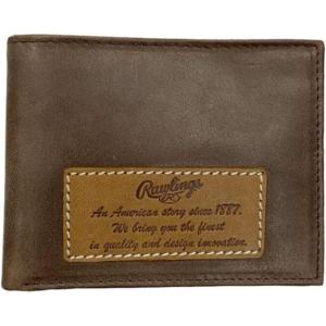 Rawlings Men’s Bifold Wallet Collection(Dark Brown | 1887 Patch)