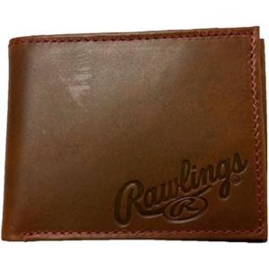 Rawlings Men’s Bifold Wallet Collection(Light Brown | Debossed Logo)