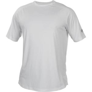 Rawlings Mens Men’s | Athletic Tech Short Sleeve Shirt | Adult Sizes | Multiple Colors(White)