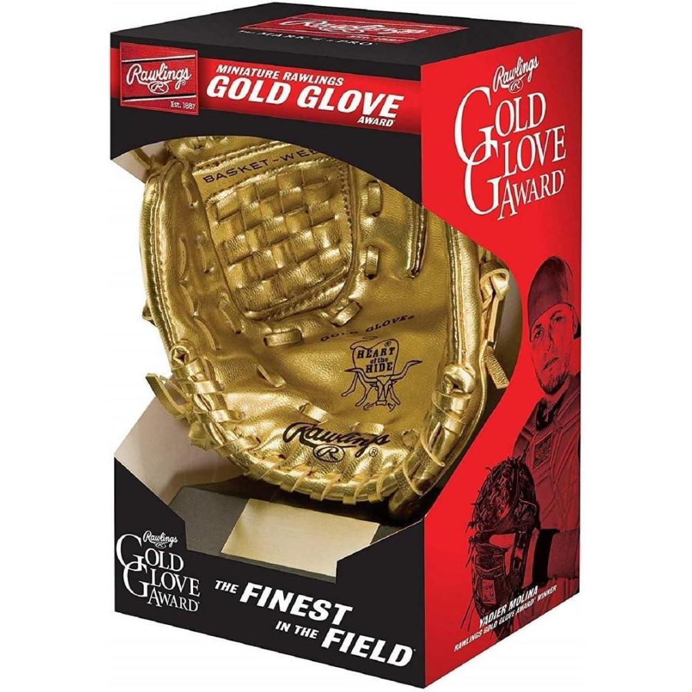 imageRawlings  Mini Gold Glove Award Trophy  Stand Included  ReplicaPack of 6