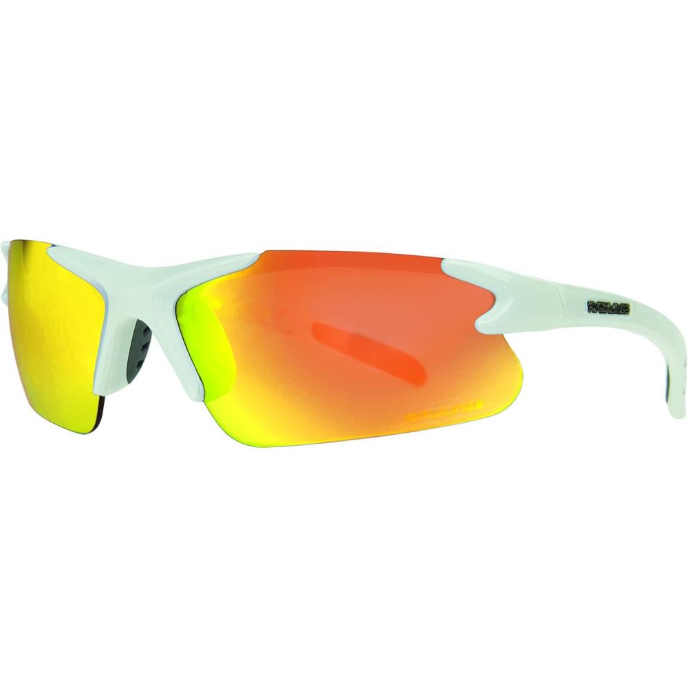 imageRawlings Base Runner Youth Baseball Sunglasses Shiny WhiteOrange Mirror 66mm