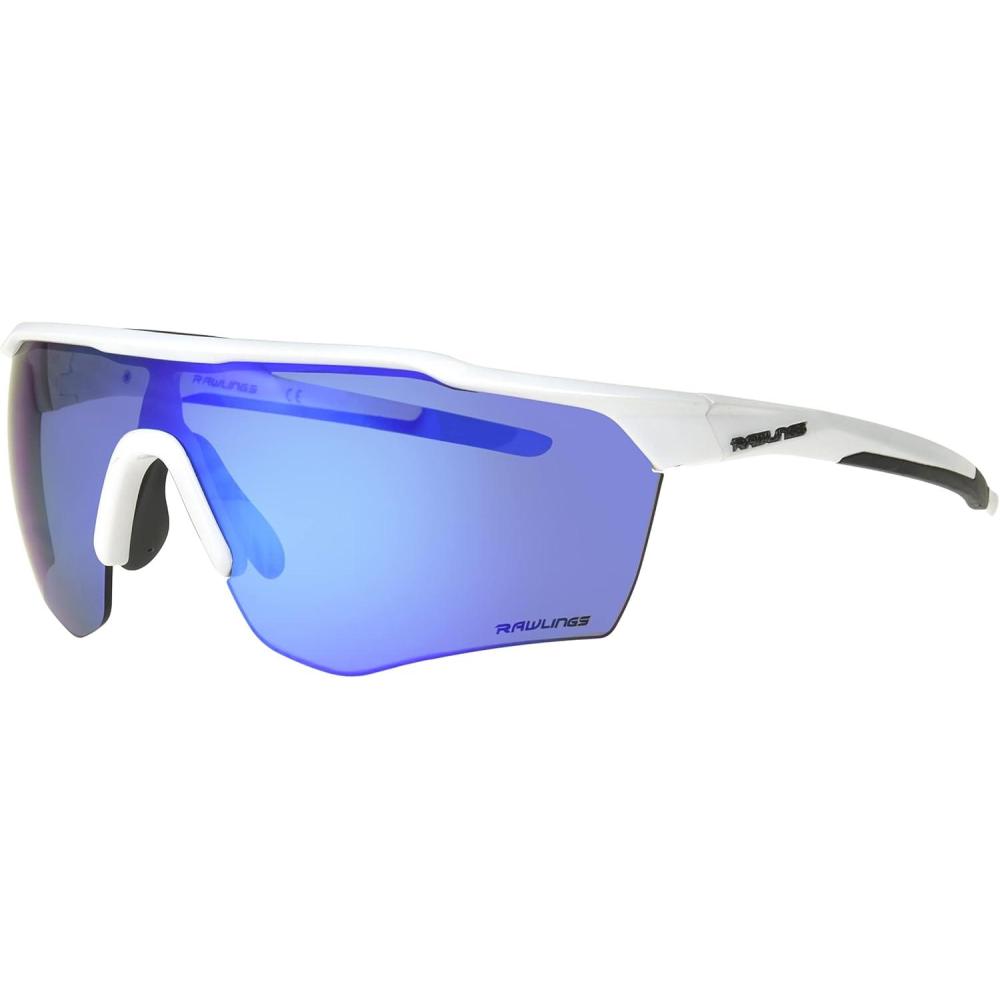 imageRawlings Strike Ready Shield Sport SunglassesShiny White and Blue