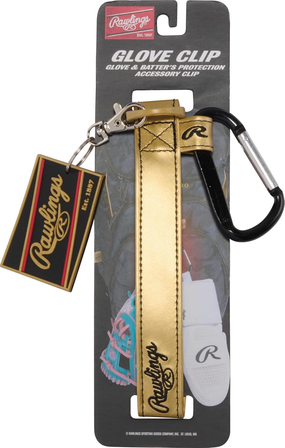 imageRawlings  Glove ampamp Batters Protection Accessory Clip  Bag Attachment with Carabiner ampamp Hanging Loops  Multiple ColorsGold