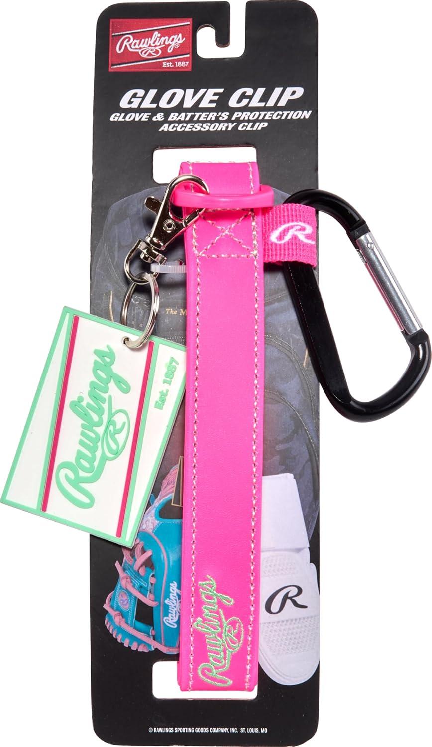 imageRawlings  Glove ampamp Batters Protection Accessory Clip  Bag Attachment with Carabiner ampamp Hanging Loops  Multiple ColorsPink