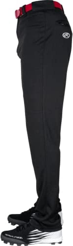 imageRawlings Mens SemiRelaxed Full Length Baseball Pants Piped Adult Sizes Multiple ColorsBlack