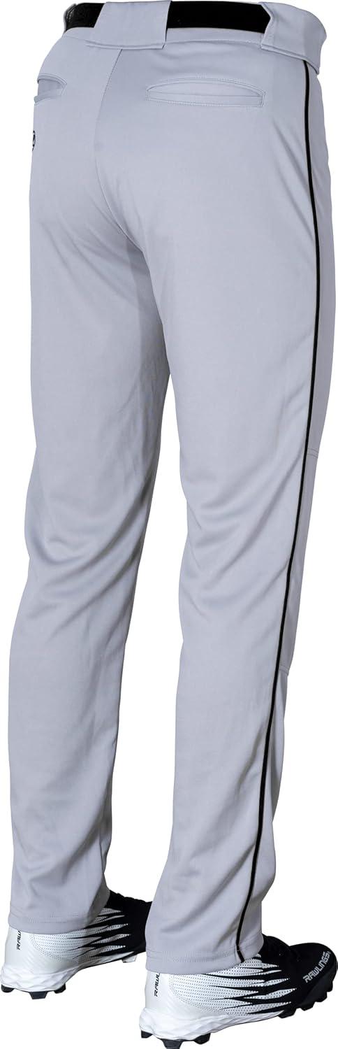 imageRawlings  Mens SemiRelaxed Full Length Baseball Pants  Piped  Adult Sizes  Multiple ColorsGreyBlack
