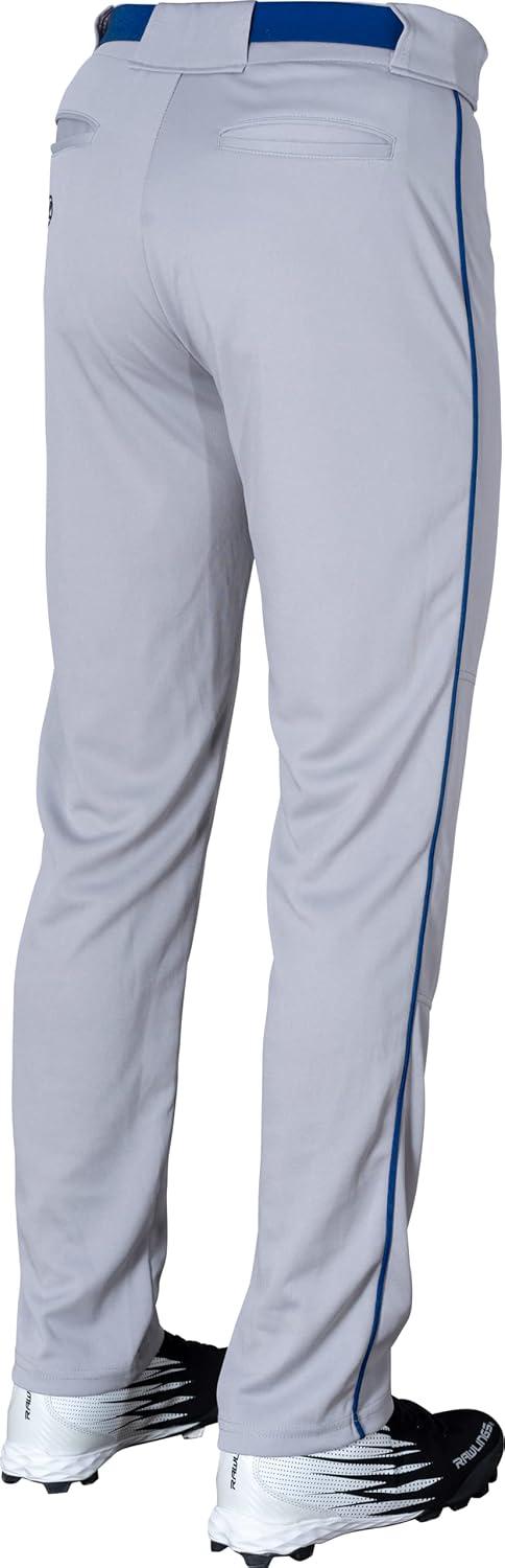 imageRawlings  Mens SemiRelaxed Full Length Baseball Pants  Piped  Adult Sizes  Multiple ColorsGreyRoyal
