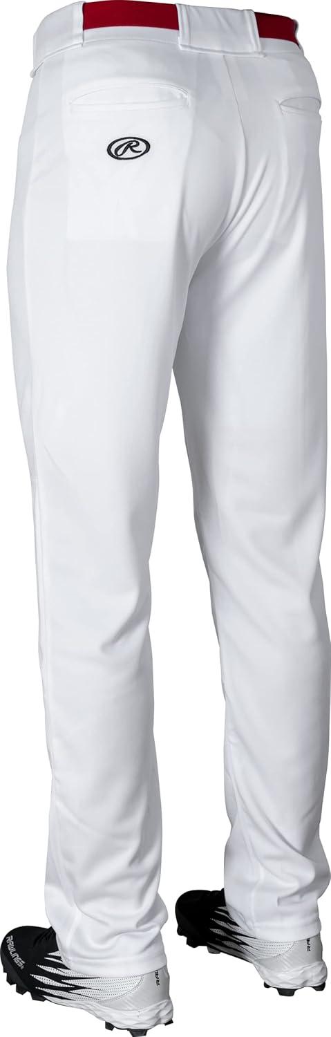 imageRawlings  Mens SemiRelaxed Full Length Baseball Pants  Piped  Adult Sizes  Multiple ColorsWhite