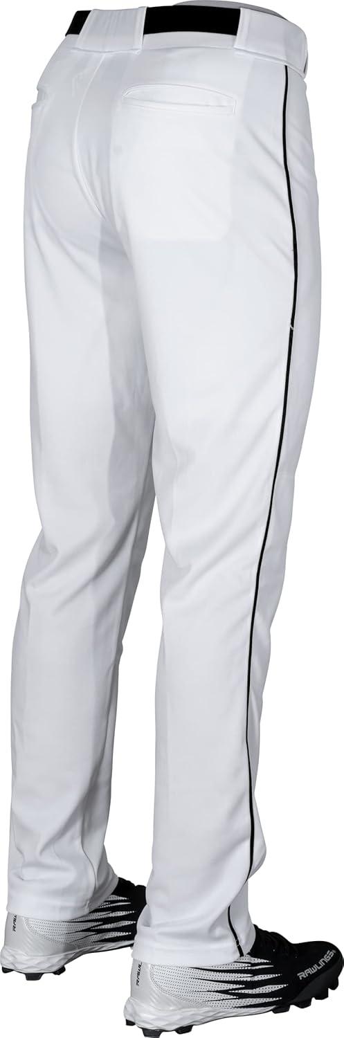 imageRawlings  Mens SemiRelaxed Full Length Baseball Pants  Piped  Adult Sizes  Multiple ColorsWhiteBlack