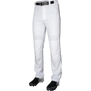 Rawlings | Men’s Semi-Relaxed Full Length Baseball Pants | Piped | Adult Sizes | Multiple Colors(White/Black)