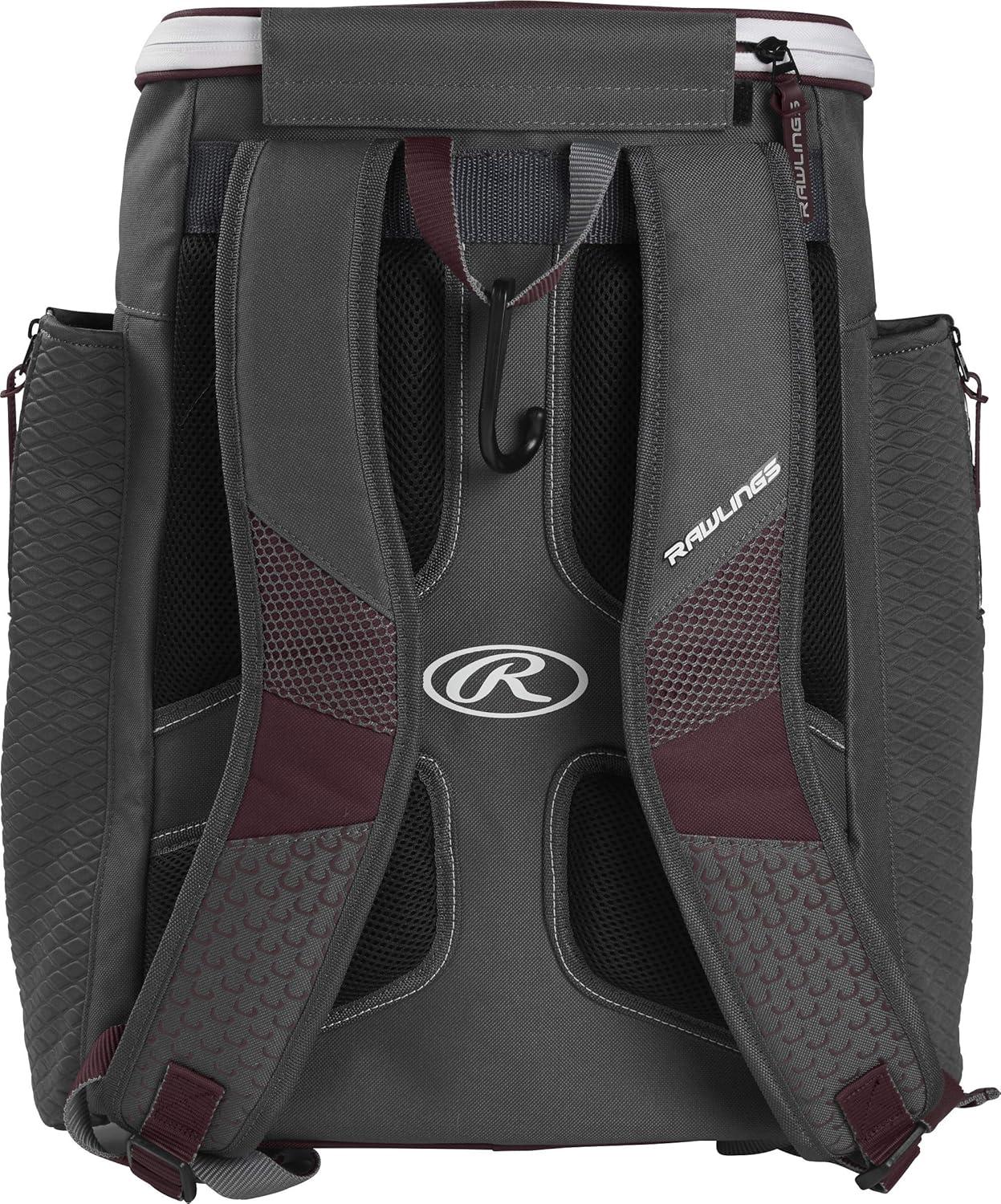 imageRawlings IMPULSE Backpack Equipment Bag BaseballSoftball Multiple StylesMaroon