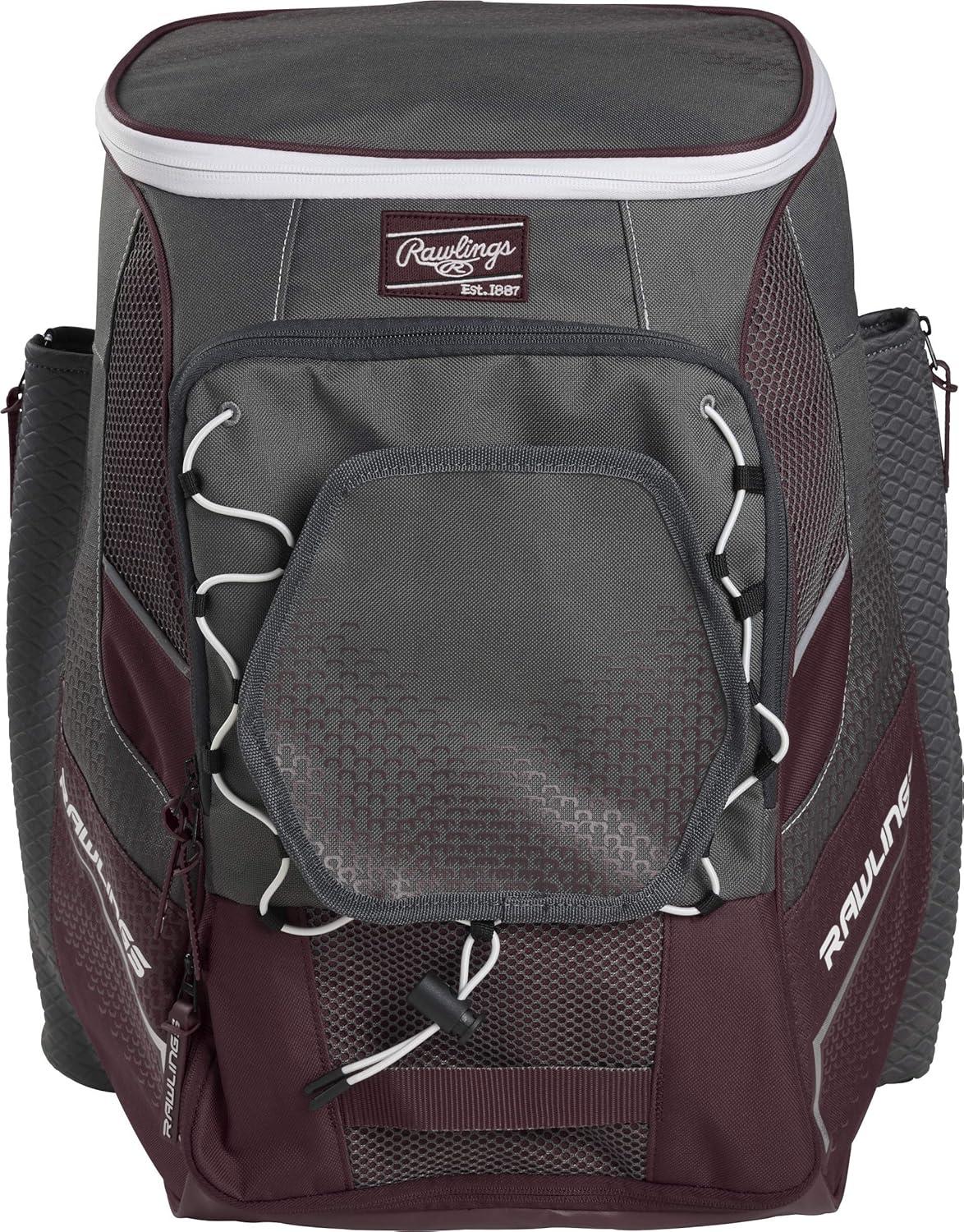 imageRawlings IMPULSE Backpack Equipment Bag BaseballSoftball Multiple StylesMaroon
