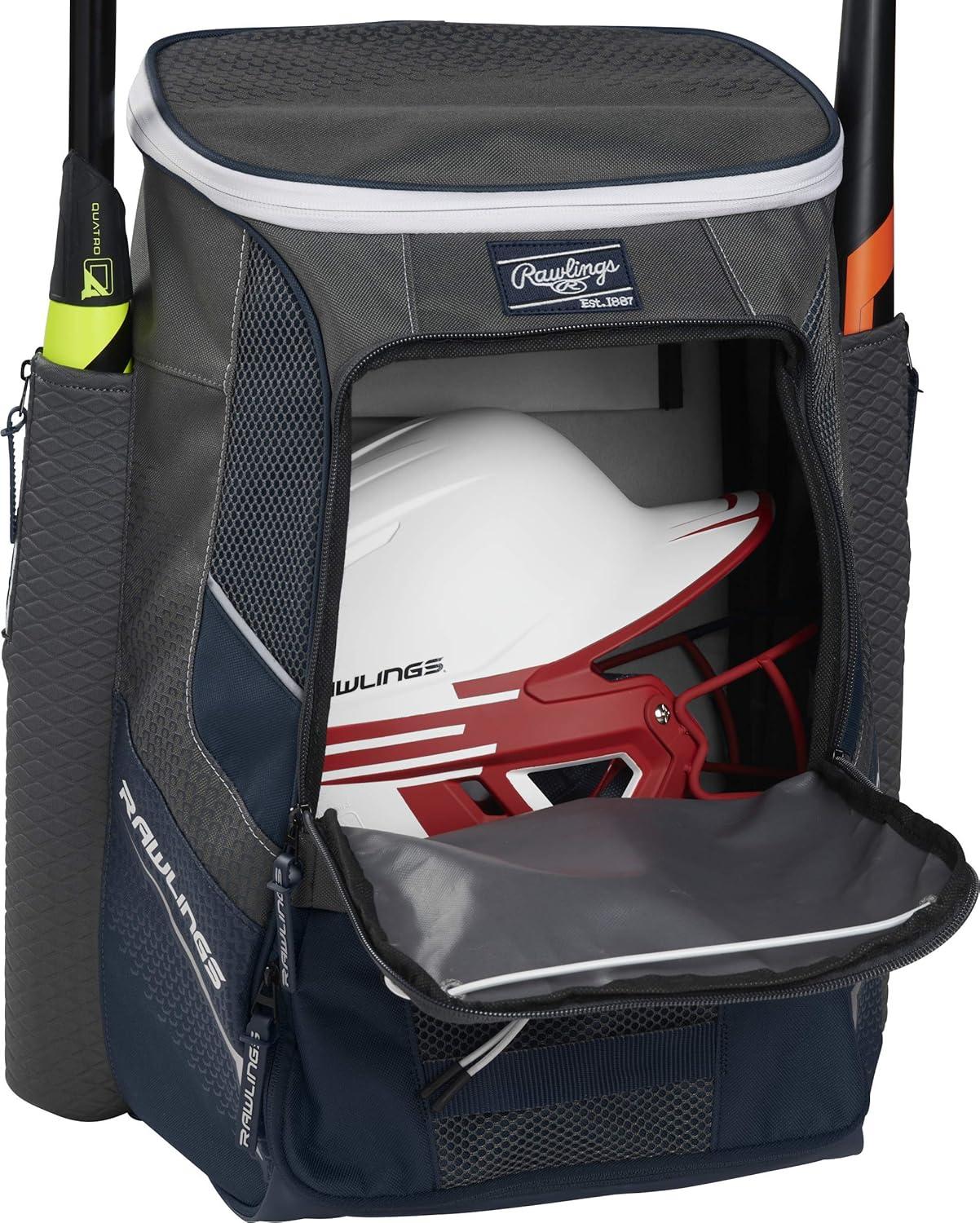 imageRawlings IMPULSE Backpack Equipment Bag BaseballSoftball Multiple StylesNavy
