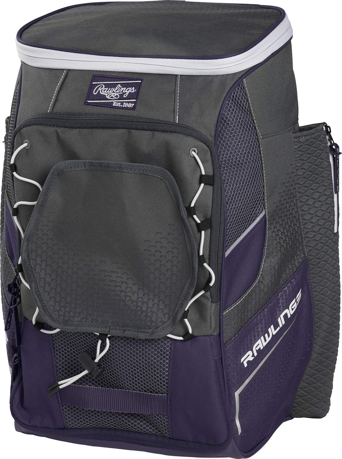 imageRawlings IMPULSE Backpack Equipment Bag BaseballSoftball Multiple StylesPurple
