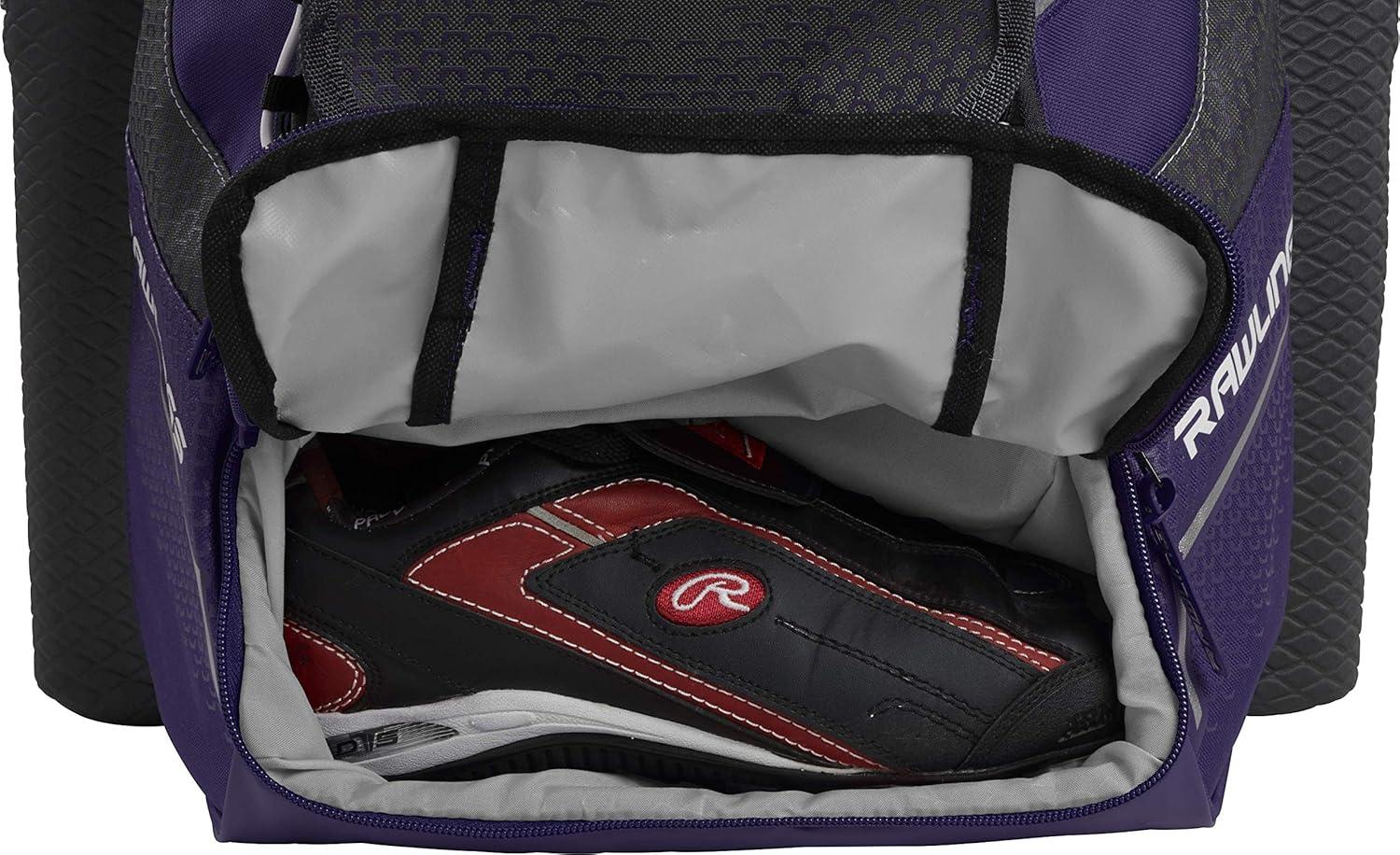 imageRawlings IMPULSE Backpack Equipment Bag BaseballSoftball Multiple StylesPurple