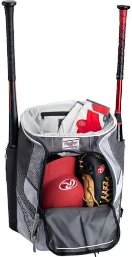 imageRawlings IMPULSE Backpack Equipment Bag BaseballSoftball Multiple StylesWhite