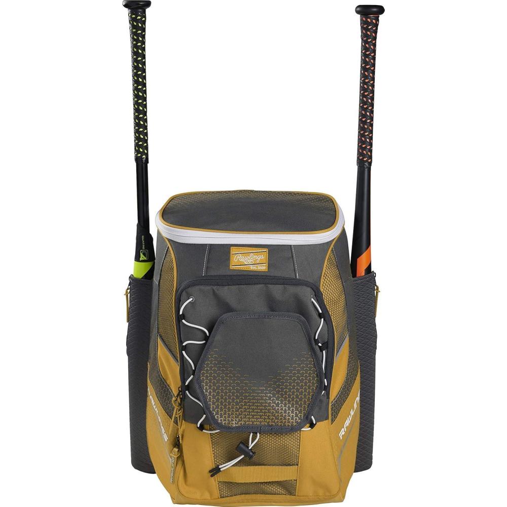 imageRawlings IMPULSE Backpack Equipment Bag BaseballSoftball Multiple StylesLight Gold