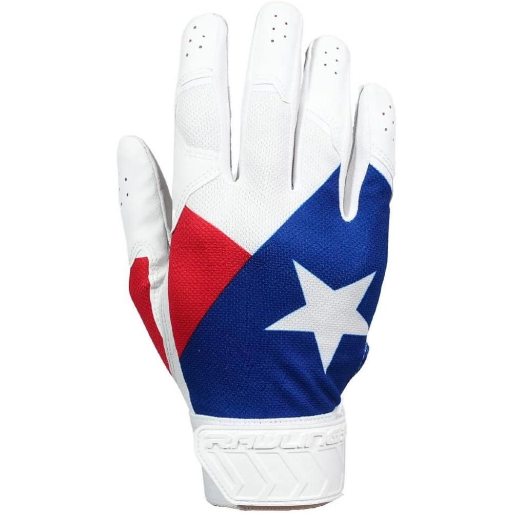 imageRawlings 5150 Flag Country Batting Gloves Limited Edition Adult Texas Small