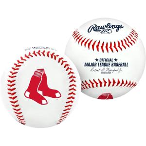 Rawlings | Official 2025 MLB Baseball with Team Logo | All 30 MLB Teams Available(Boston Red Sox)