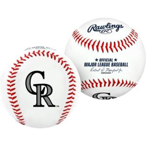 Rawlings | Official 2025 MLB Baseball with Team Logo | All 30 MLB Teams Available(Colorado Rockies)