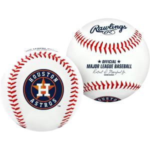 Rawlings | Official 2025 MLB Baseball with Team Logo | All 30 MLB Teams Available(Houston Astros)