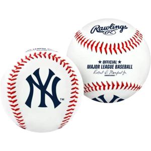 Rawlings | Official 2025 MLB Baseball with Team Logo | All 30 MLB Teams Available(New York Yankees)