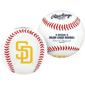 Rawlings | Official 2025 MLB Baseball with Team Logo | All 30 MLB Teams Available(San Diego Padres)