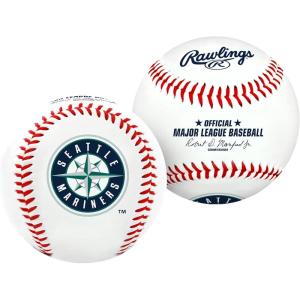 Rawlings | Official 2025 MLB Baseball with Team Logo | All 30 MLB Teams Available(Seattle Mariners)