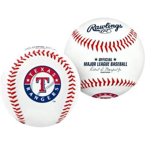 Rawlings | Official 2025 MLB Baseball with Team Logo | All 30 MLB Teams Available(Texas Rangers)