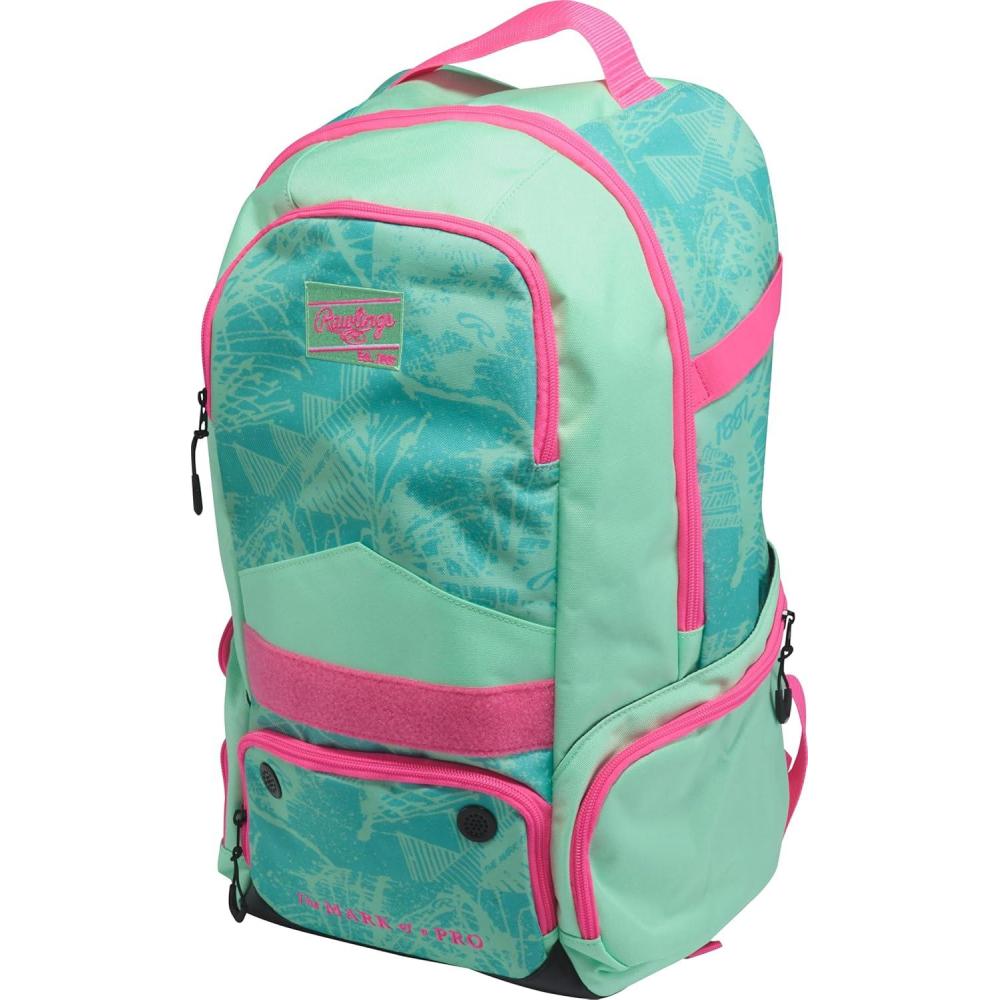 imageRawlings Rawlings  Gamer Series Backpack Equipment Bag  BaseballSoftball  Multiple ColorsMint  Pink