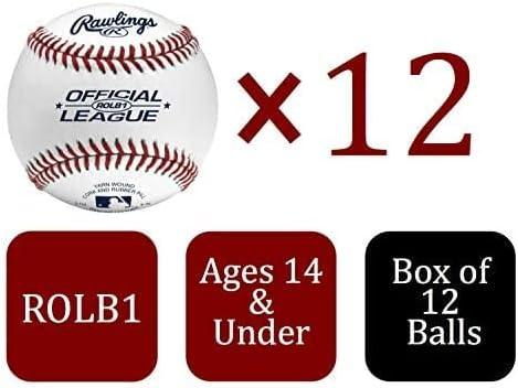 image:imageRawlings Official League Baseballs Competition Grade ROLB1 Youth14U GamePractice Use 12 CountDozen