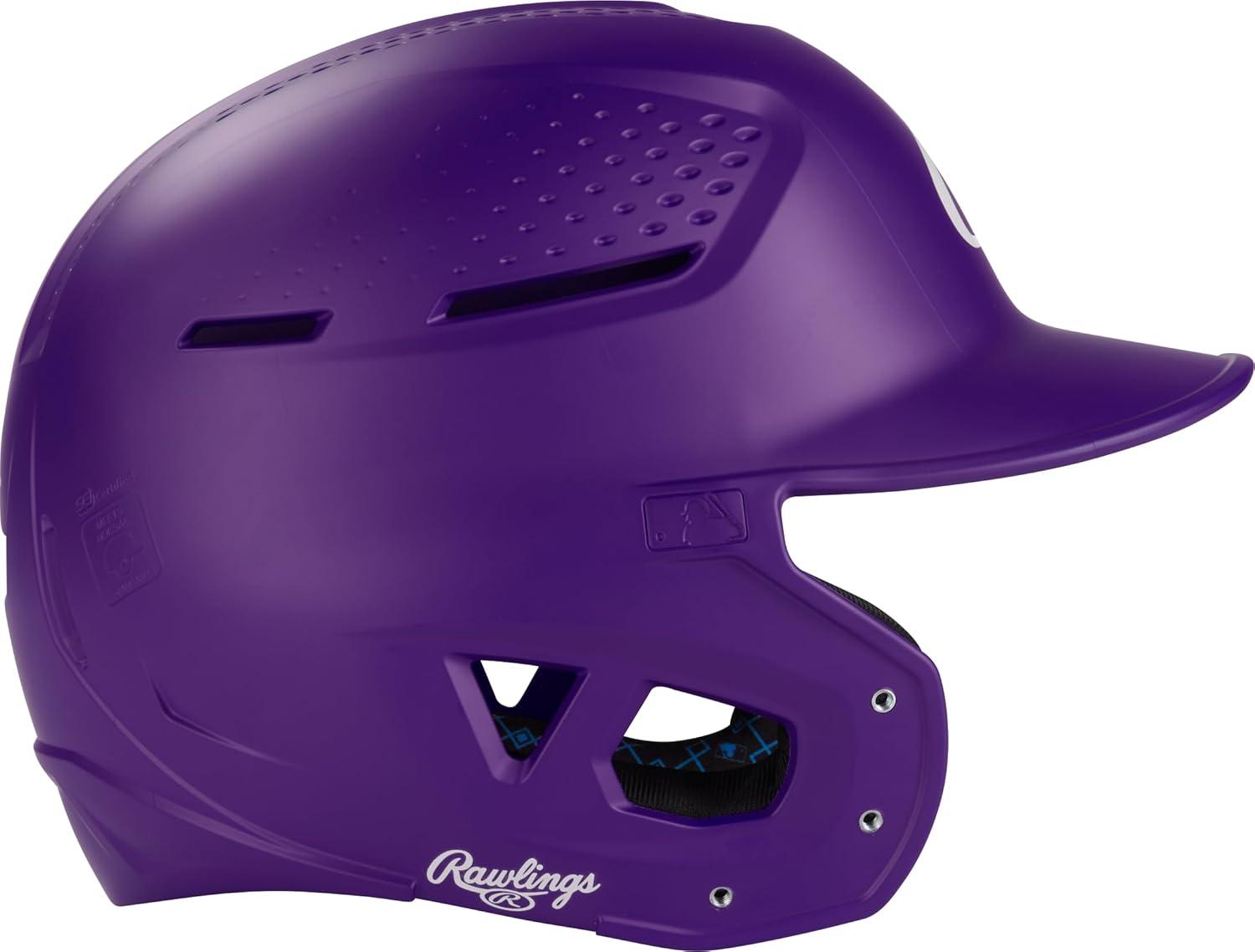 image:imageRawlings RX2 Series Baseball Batting Helmet Matte JR amp SR Sizes Multiple ColorsPurple