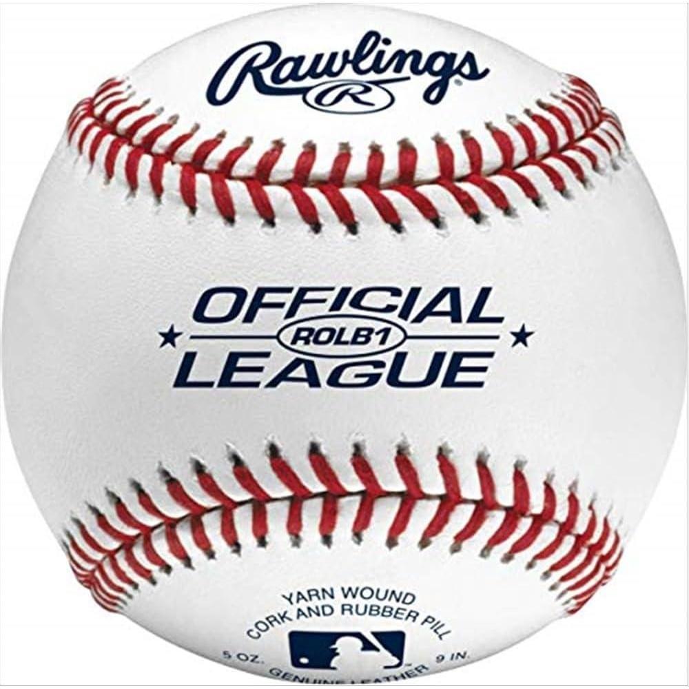 image:imageRawlings Official League Baseballs Competition Grade ROLB1 Youth14U GamePractice Use 12 CountBox of 12