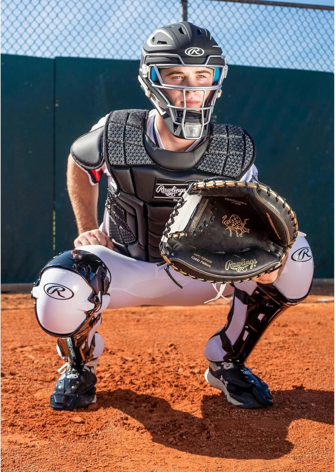 image:imageRawlings Rawlings MACH Catchers Leg Guards Baseball NOCSAE Certified Adult amp Intermediate Sizing Multiple ColorsDark Green