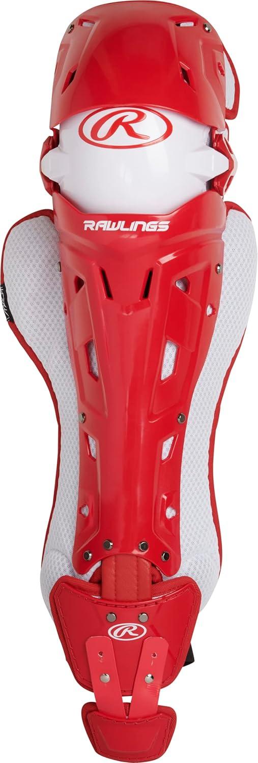image:imageRawlings Rawlings MACH Catchers Leg Guards Baseball NOCSAE Certified Adult amp Intermediate Sizing Multiple ColorsRed