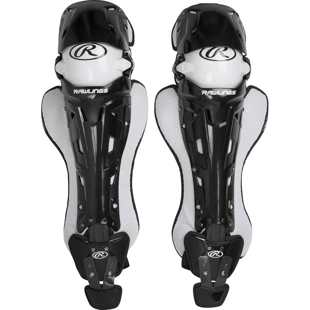 image:imageRawlings Rawlings MACH Catchers Leg Guards Baseball NOCSAE Certified Adult amp Intermediate Sizing Multiple ColorsBlack White