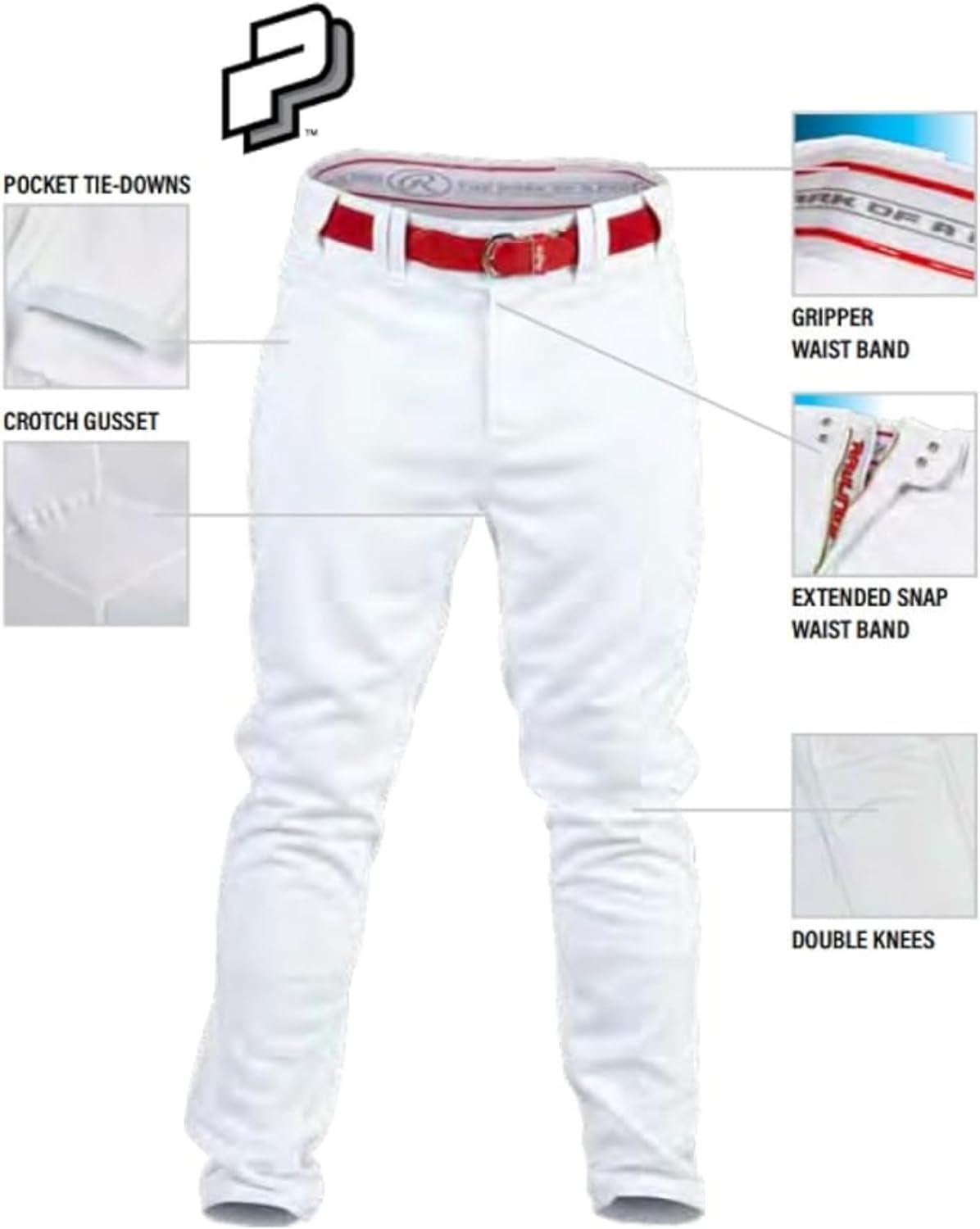 image:imageRawlings PRO 150 Series Baseball Pants Full Length SemiRelaxed Fit Youth Sizes Solid Multiple ColorsGrey