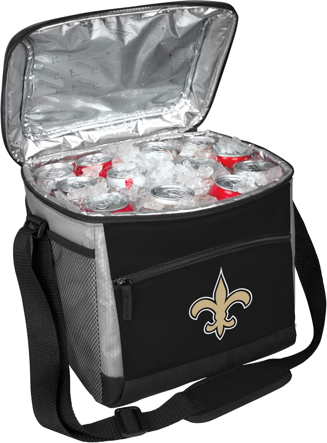 image:imageRawlings NFL SoftSided Insulated Cooler Bag 24Can Capacity ALL TEAM OPTIONSNew Orleans Saints