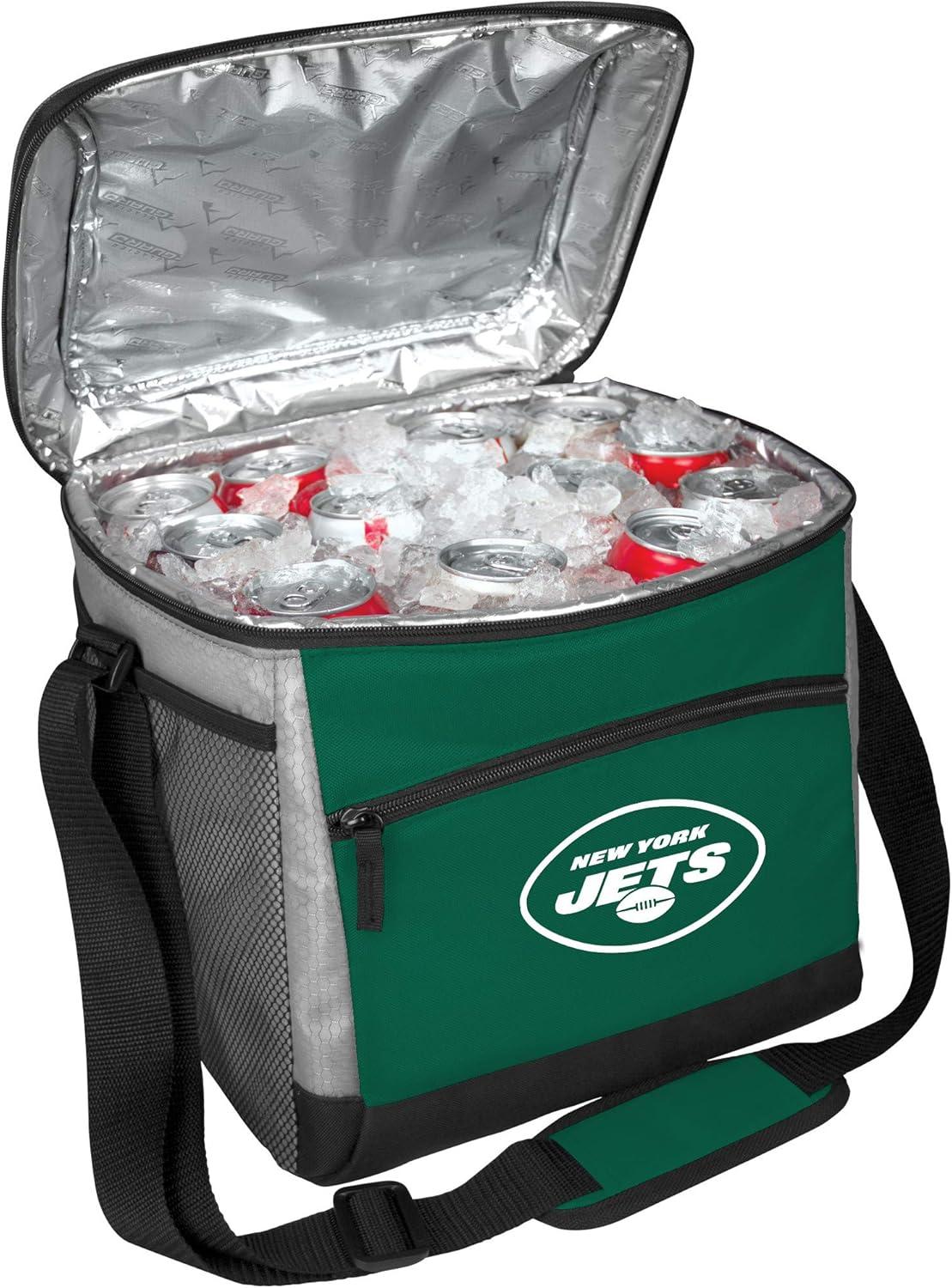 image:imageRawlings NFL SoftSided Insulated Cooler Bag 24Can Capacity ALL TEAM OPTIONSNew York Jets