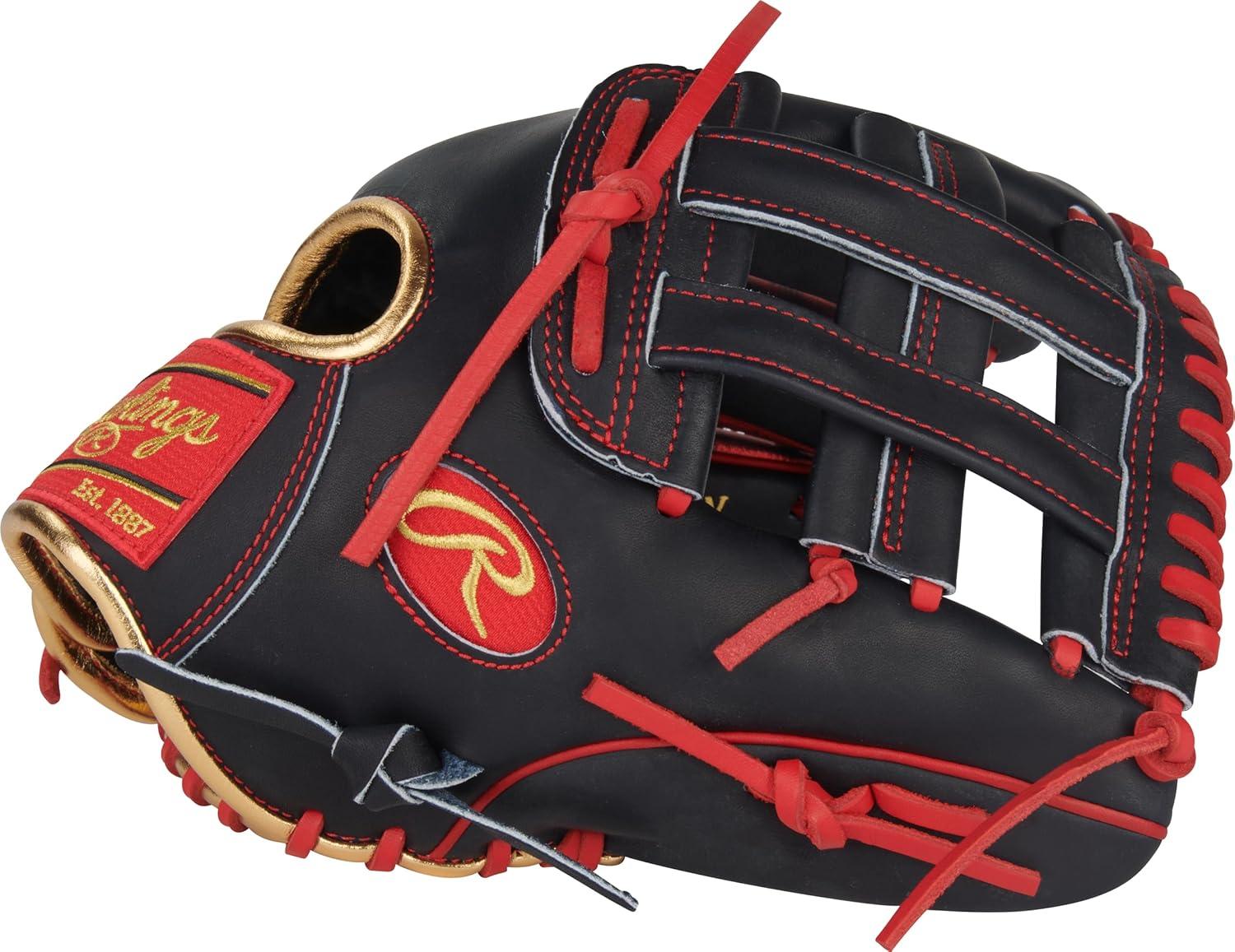 image:imageRawlings Heart of The Hide Baseball Glove Traditional Breakin Sizes 1125 1275 Multiple StylesArenado Navy Scarlet Pro H Web
