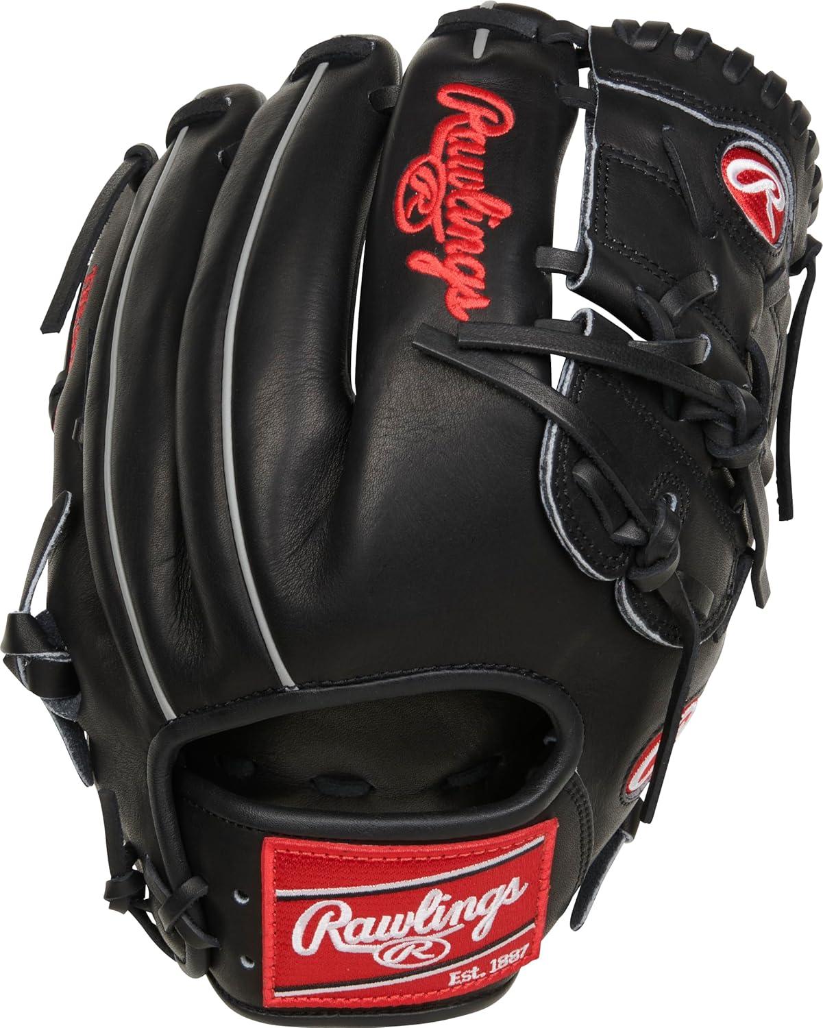 image:imageRawlings Heart of The Hide Baseball Glove Traditional Breakin Sizes 1125 1275 Multiple StylesBlack 2Piece Solid Web