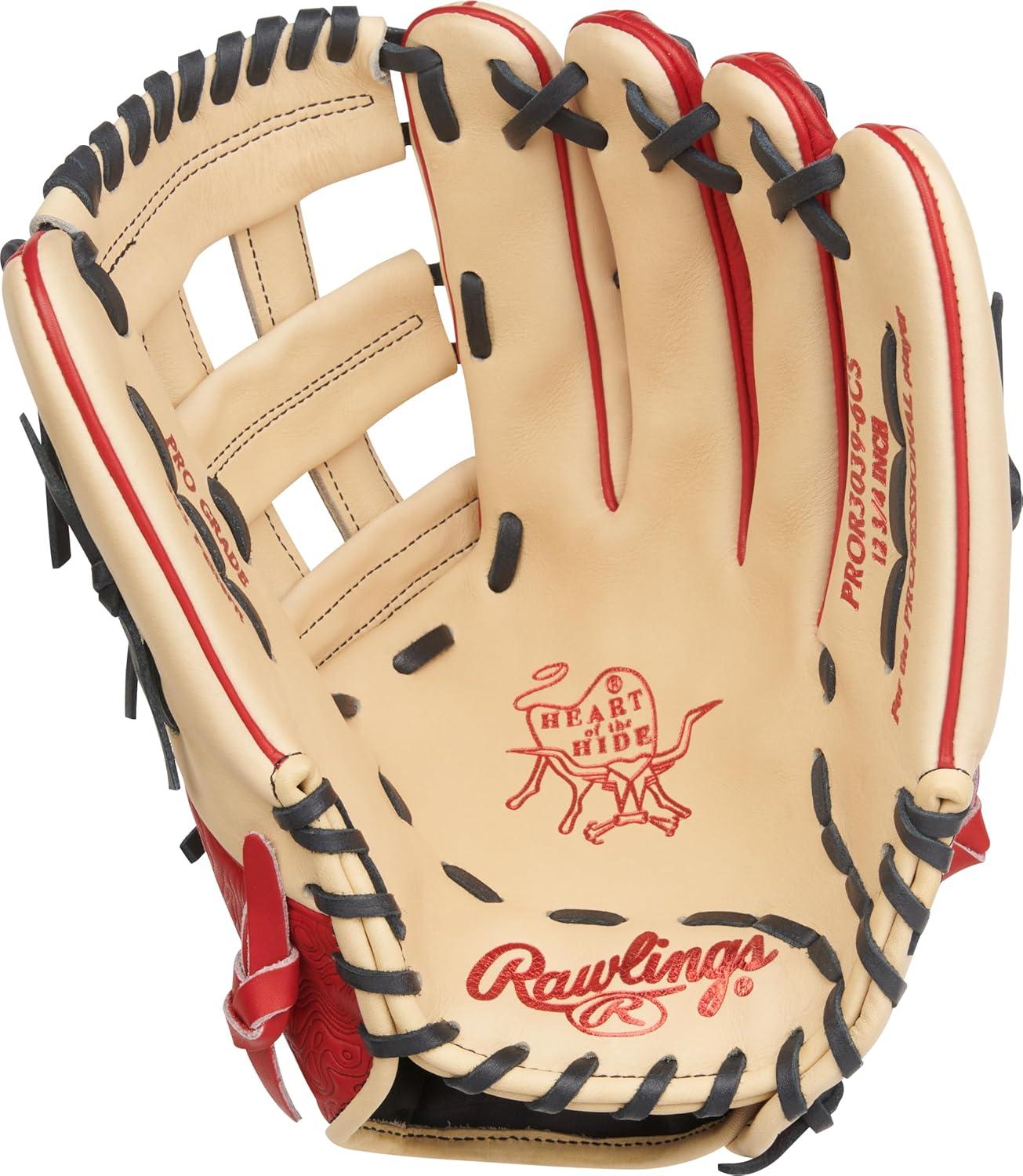 image:imageRawlings Heart of The Hide Baseball Glove Traditional Breakin Sizes 1125 1275 Multiple StylesCamel Scarlet Pro H Web