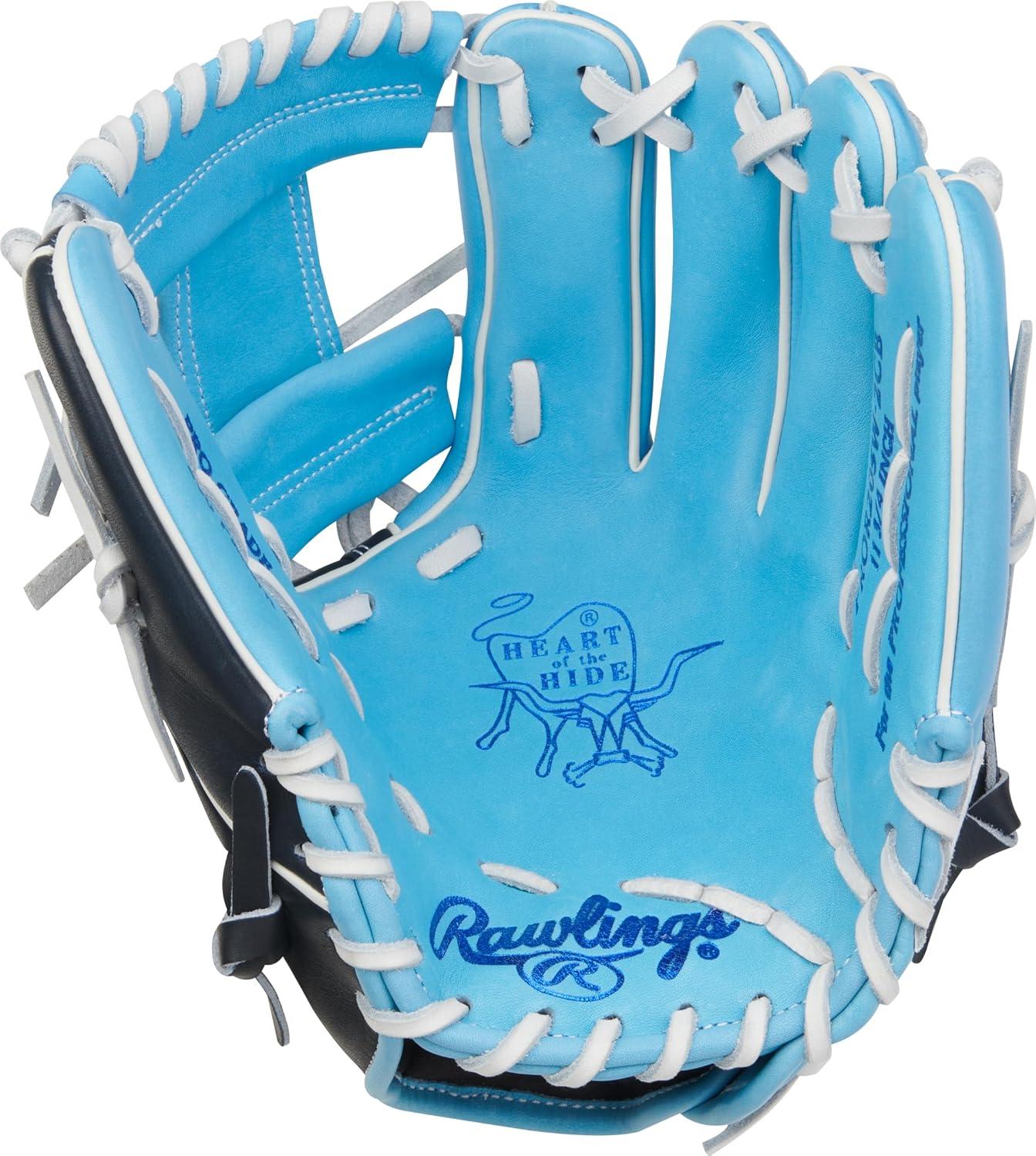 image:imageRawlings Heart of The Hide Baseball Glove Traditional Breakin Sizes 1125 1275 Multiple StylesColumbia Blue Black Pro I Web