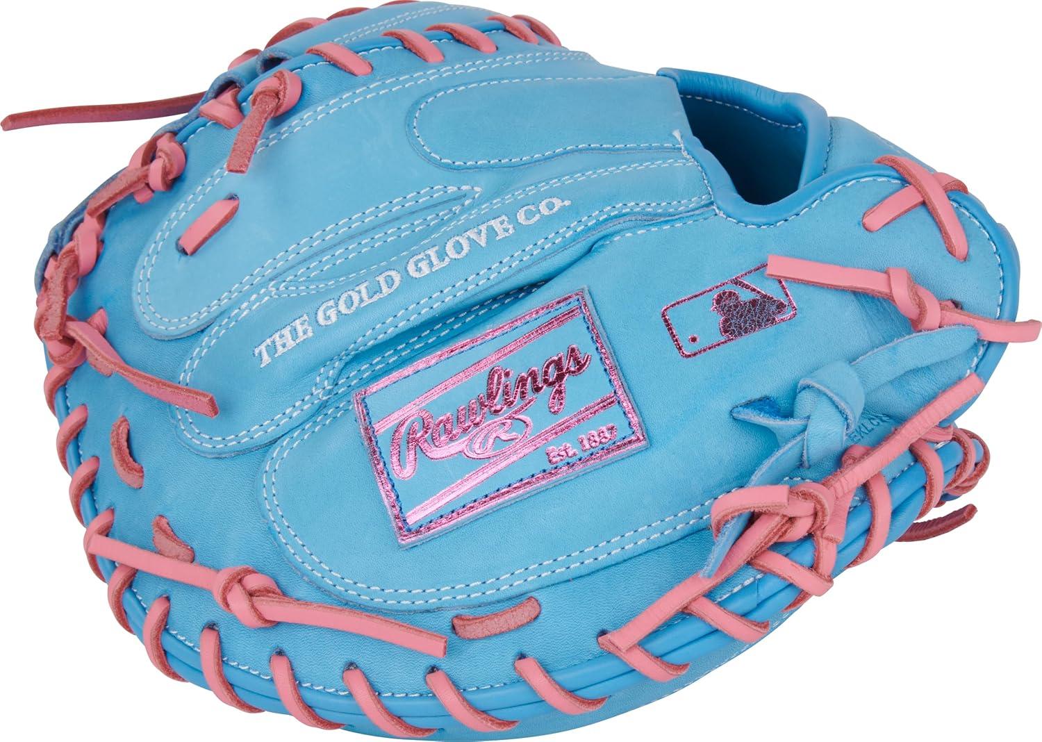 image:imageRawlings Heart of The Hide Baseball Glove Traditional Breakin Sizes 1125 1275 Multiple StylesColumbia Blue Pink 1Piece Solid Web