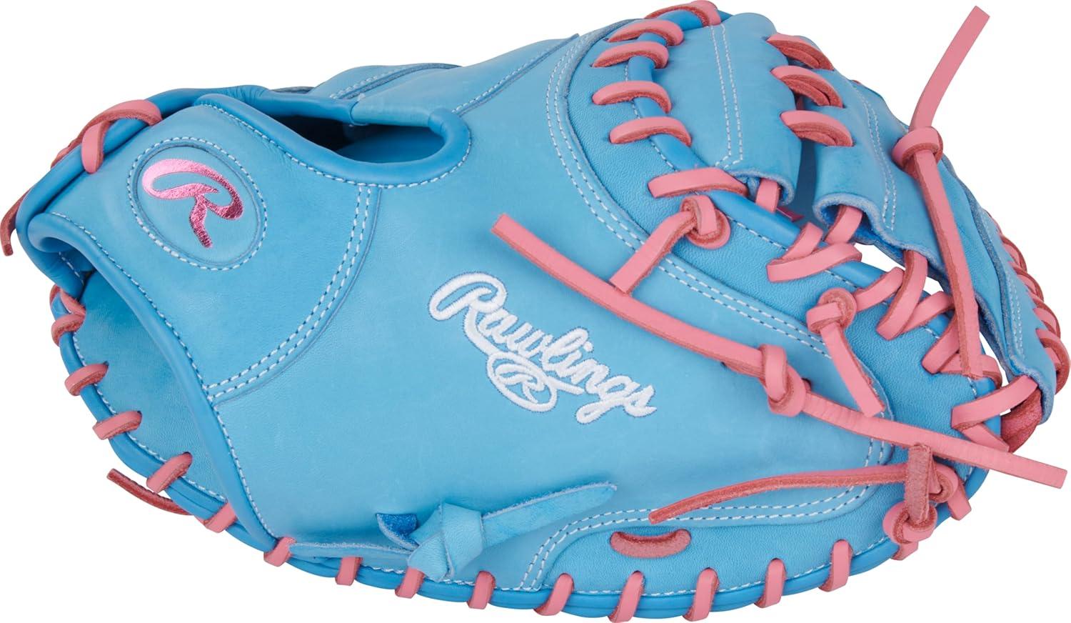 image:imageRawlings Heart of The Hide Baseball Glove Traditional Breakin Sizes 1125 1275 Multiple StylesColumbia Blue Pink 1Piece Solid Web