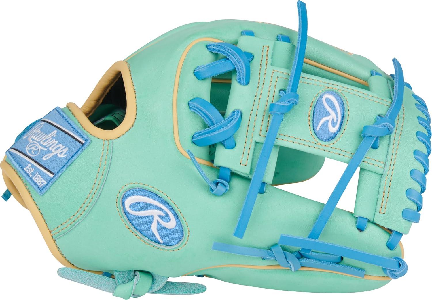 image:imageRawlings Heart of The Hide Baseball Glove Traditional Breakin Sizes 1125 1275 Multiple StylesMint Columbia Blue Pro I Web