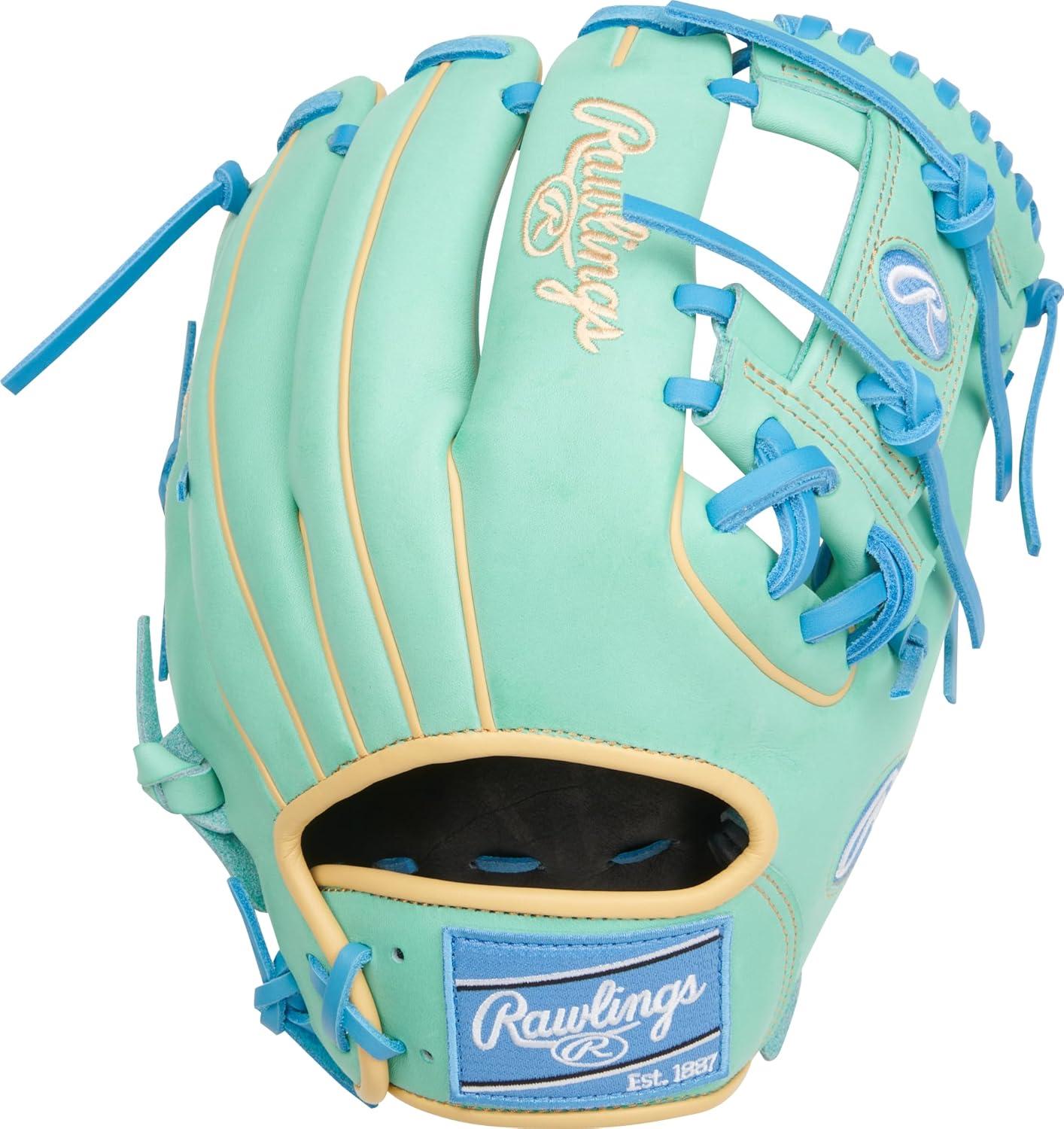 image:imageRawlings Heart of The Hide Baseball Glove Traditional Breakin Sizes 1125 1275 Multiple StylesMint Columbia Blue Pro I Web