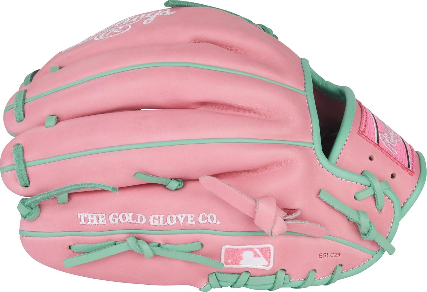 image:imageRawlings Heart of The Hide Baseball Glove Traditional Breakin Sizes 1125 1275 Multiple StylesPink Mint Single Post Web