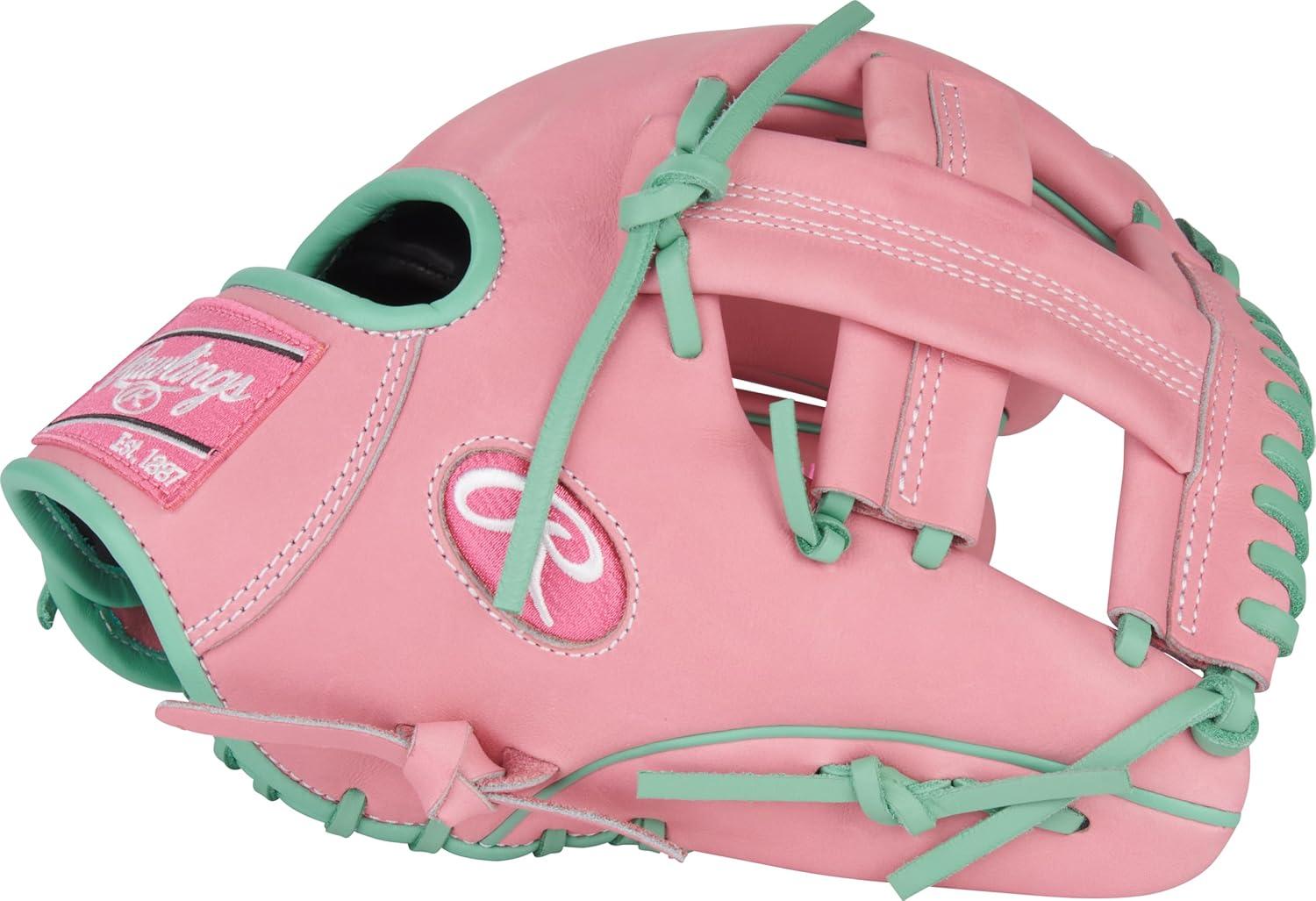 image:imageRawlings Heart of The Hide Baseball Glove Traditional Breakin Sizes 1125 1275 Multiple StylesPink Mint Single Post Web